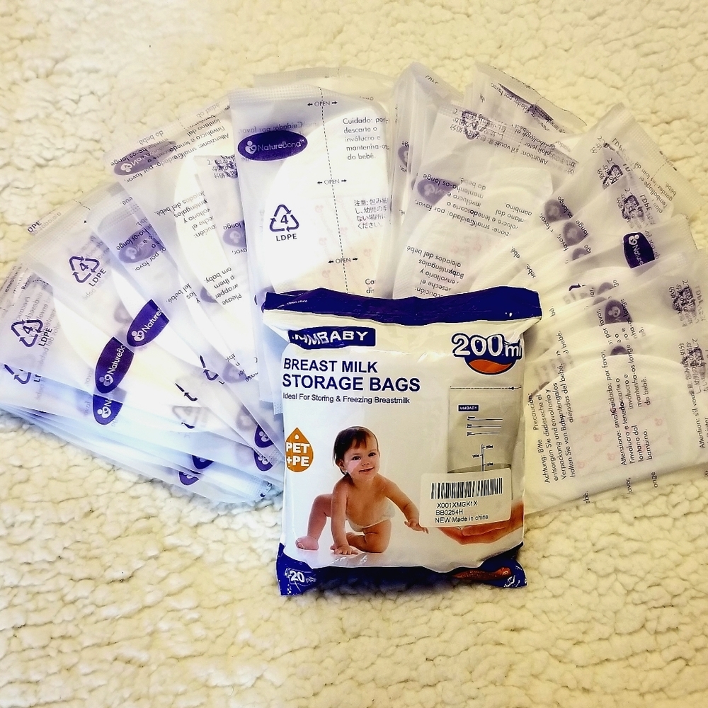 50 count nursing pads/ 20 count breast milk bags